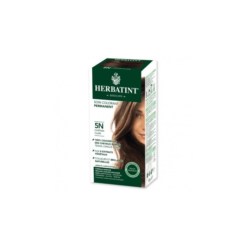 HERBATINT 5N CHATAIN CLAIR   teinture capillaire sans ammoniaque enrichie aux extraits végétaux