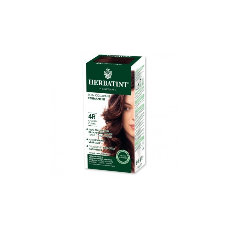 HERBATINT 4R CHATAIN CUIVRE teinture capillaire sans ammoniaque enrichie aux extraits végétaux HERBATINT 4R CHATAIN CUIVRE teinture capillaire sans ammoniaque enrichie aux extraits végétaux