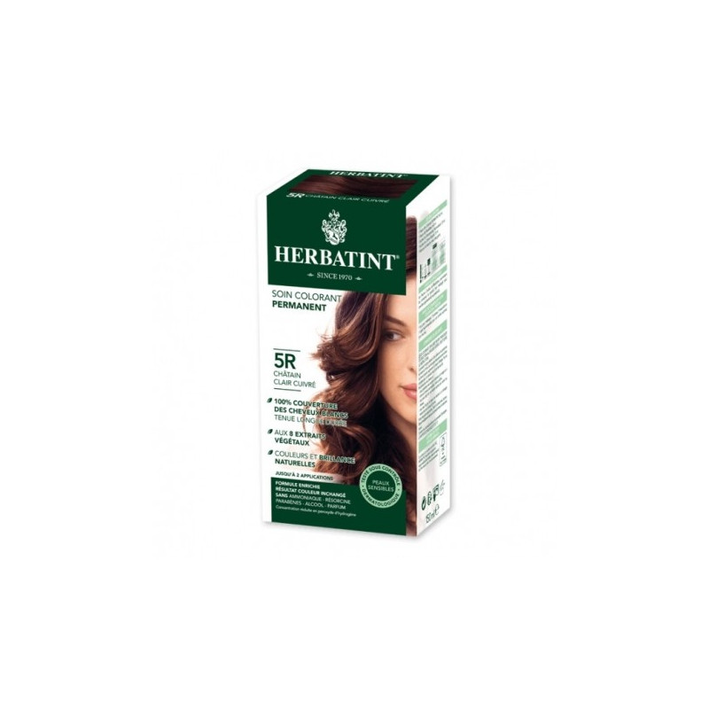 HERBATINT 5R CHATAIN CLAIR CUIVRE teinture capillaire sans ammoniaque enrichie aux extraits végétaux HERBATINT 5R CHATAIN CLAIR CUIVRE teinture capillaire sans ammoniaque enrichie aux extraits végétaux