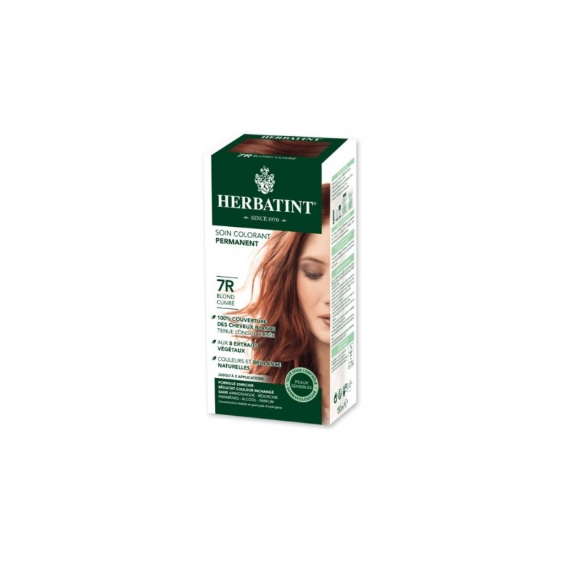 HERBATINT 7R BLOND CUIVRE teinture capillaire sans ammoniaque enrichie aux extraits végétaux HERBATINT 7R BLOND CUIVRE teinture capillaire sans ammoniaque enrichie aux extraits végétaux