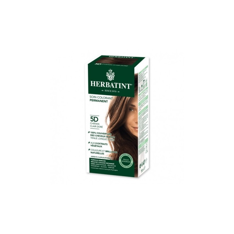 HERBATINT 5D CHATAIN CLAIR teinture capillaire sans ammoniaque enrichie aux extraits végétaux HERBATINT 5D CHATAIN CLAIR teinture capillaire sans ammoniaque enrichie aux extraits végétaux