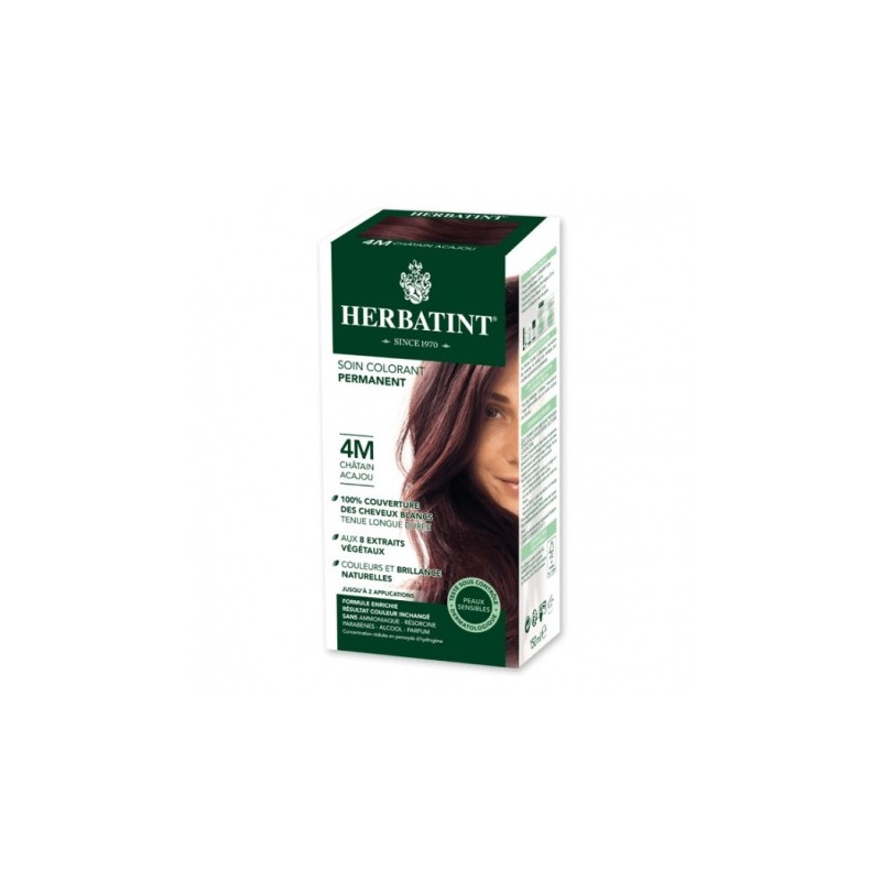 HERBATINT 4M CHATAIN ACAJOU teinture capillaire sans ammoniaque enrichie aux extraits végétaux HERBATINT 4M CHATAIN ACAJOU teinture capillaire sans ammoniaque enrichie aux extraits végétaux