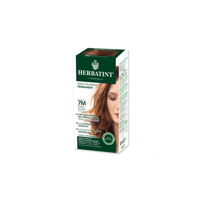 HERBATINT 7M BLOND ACAJOU teinture capillaire sans ammoniaque enrichie aux extraits végétaux