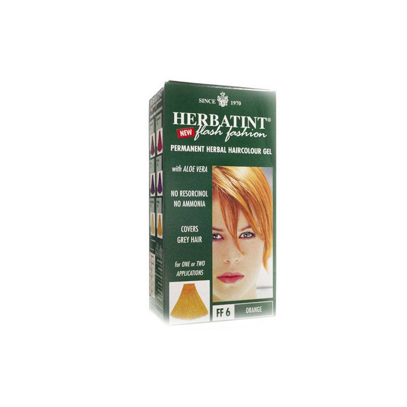 HERBATINT FF6 ORANGE teinture capillaire sans ammoniaque enrichie aux extraits végétaux
