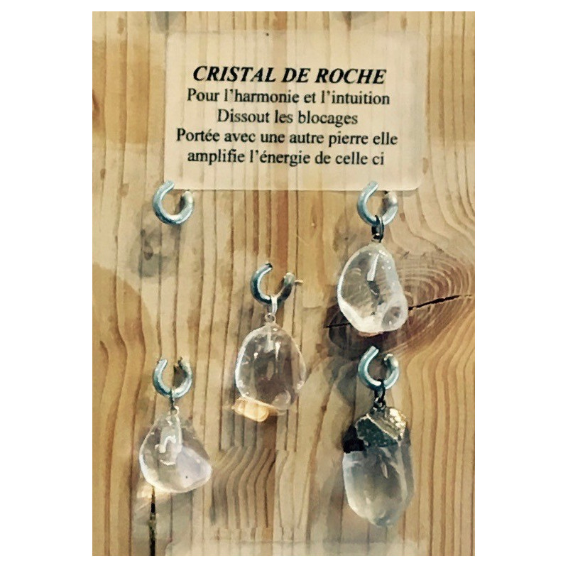 CRISTAL DE ROCHE PENDENTIF
