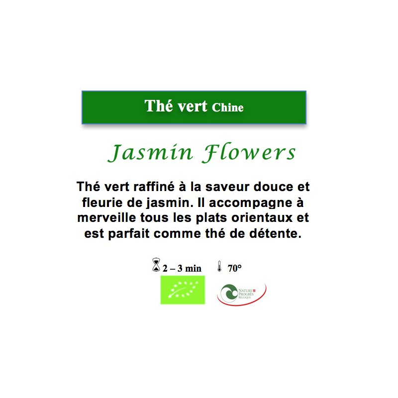 Thé vert de Chine Jasmin Flowers