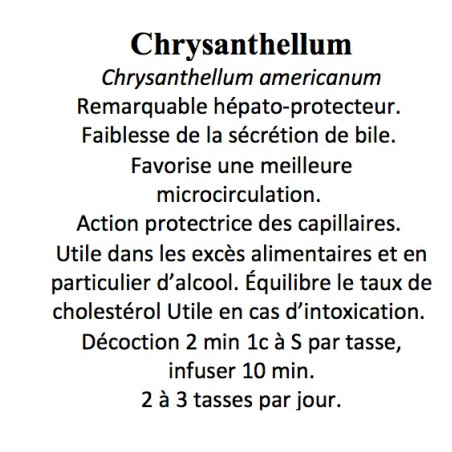 Chrysanthellum Chrysanthellum americanum partie aérienne 100 gr