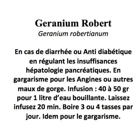 Geranium Robert Geranium robertianum 100 gr