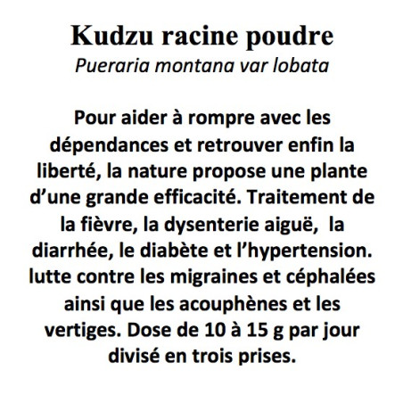 Kudzu racine poudre 100 gr  Pueraria montana var lobata