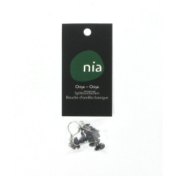 Boucles d'oreilles baroque Onyx   NIA
