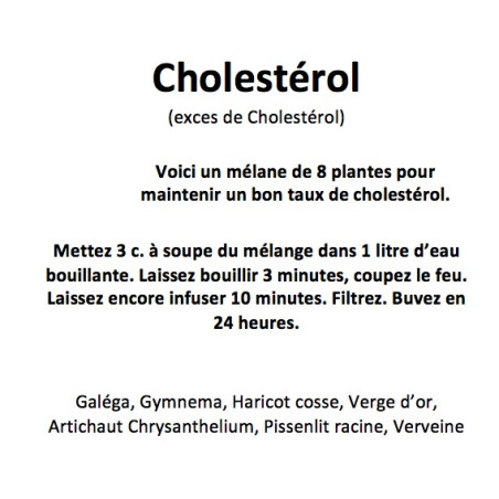 Cholestérol mélange de plantes 100 gr
