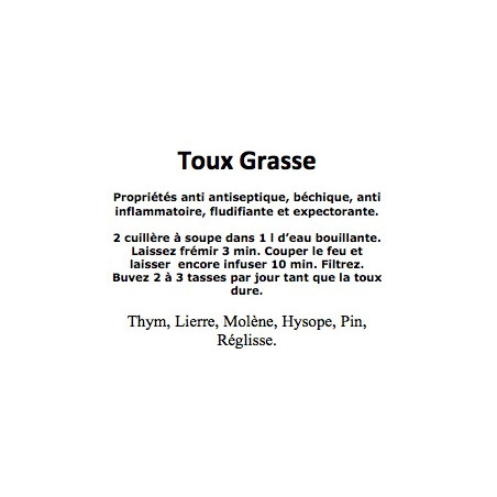 Toux Grasse Mélange de Plantes 100 gr
