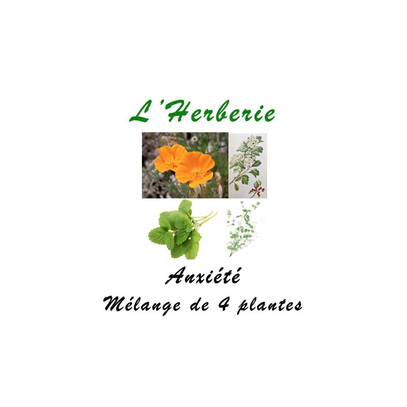 Anxiété mélanges de 4 Plantes 100 gr