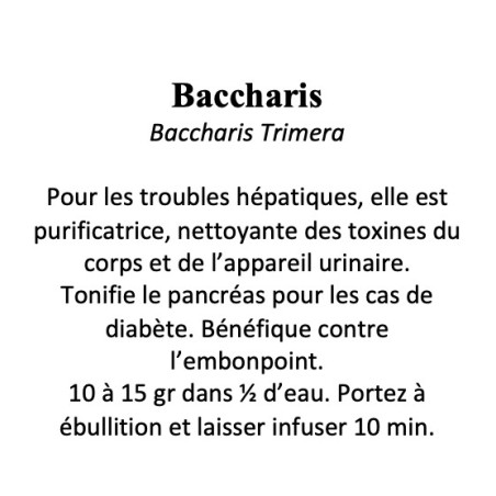 BACCHARIS 100 gr Baccharis Trimera