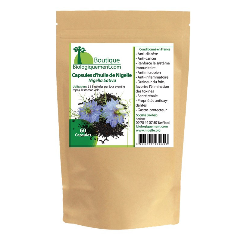 Complément Alimentaire Aliness Huile De Graines De Nigelle 2% – 60 Capsules De 1000 Mg | Neuf