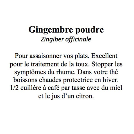 GINGEMBRE EN POUDRE 100GR