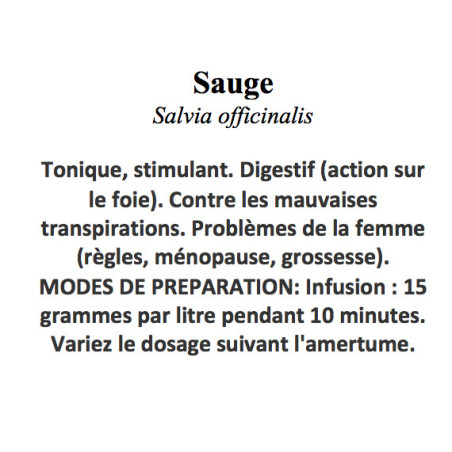 SAUGE OFFICINALE 100GR