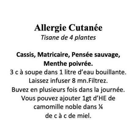 Allergie Cutanée Tisane de 4 plantes 100g