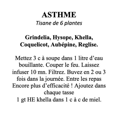 ASTHME Tisane de 6 plantes 100g