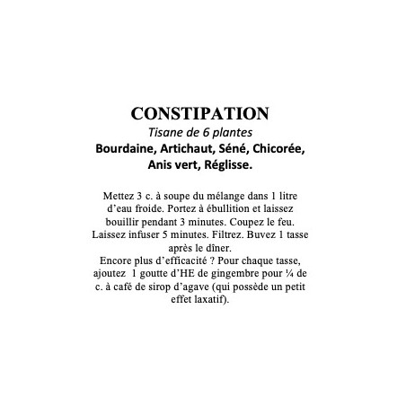 Constipation Tisane de 6 plantes 100g