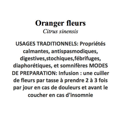 ORANGER FLEURS 100GR