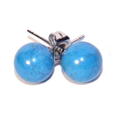 BOUCLE D OREILLE PERLE Turquoise NIA