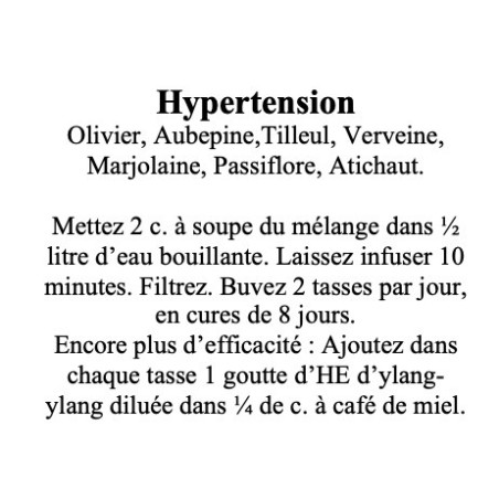Hypertension Mélange de 7 plantes Tisanes 100 gr