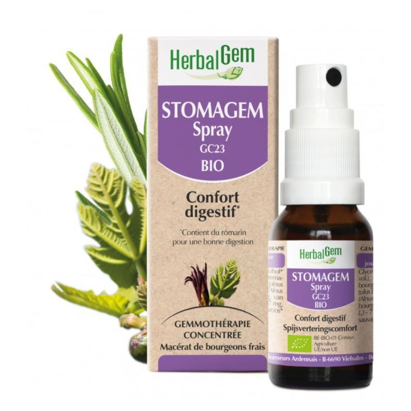 HerbalGem Stomagem Bio Complexe de Gemmothérapie Concentrée Equilibre Digestif