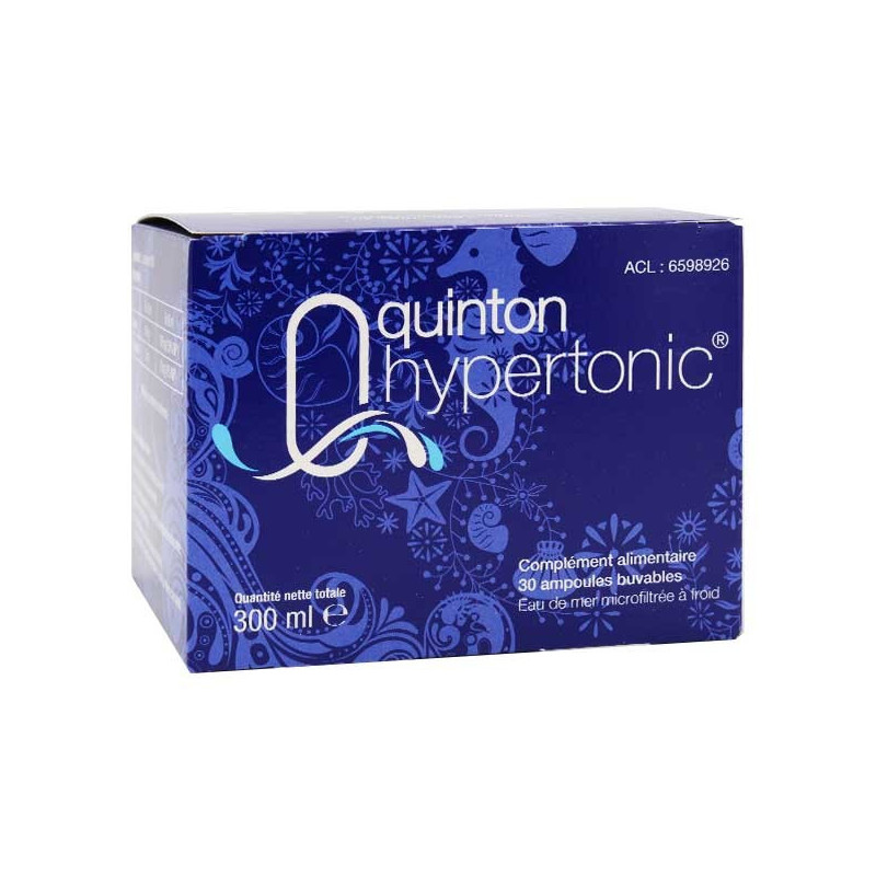 Quinton Hypertonic Eau De Mer Microfiltrée À Froid Ampoules 30x10ml
