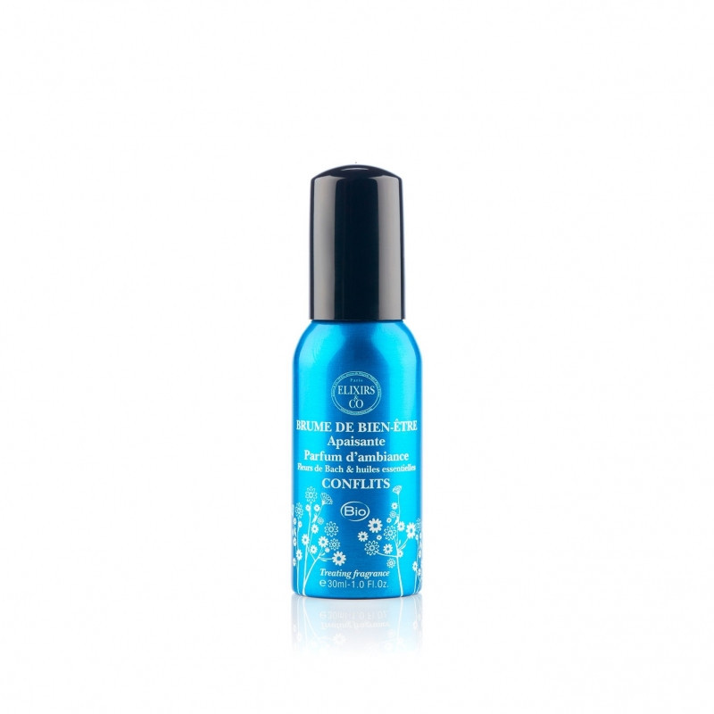 Brumes de bien être aux fleurs de Bach & aux huiles essentielles CONFLITS 100 ml Brumes de bien être aux fleurs de Bach & aux huiles essentielles CONFLITS 100 ml