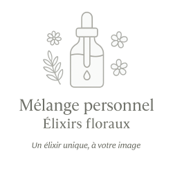 Mélange personnel – Élixirs floraux (Fleurs de Bach, Deva, Californien, L’Herberie)