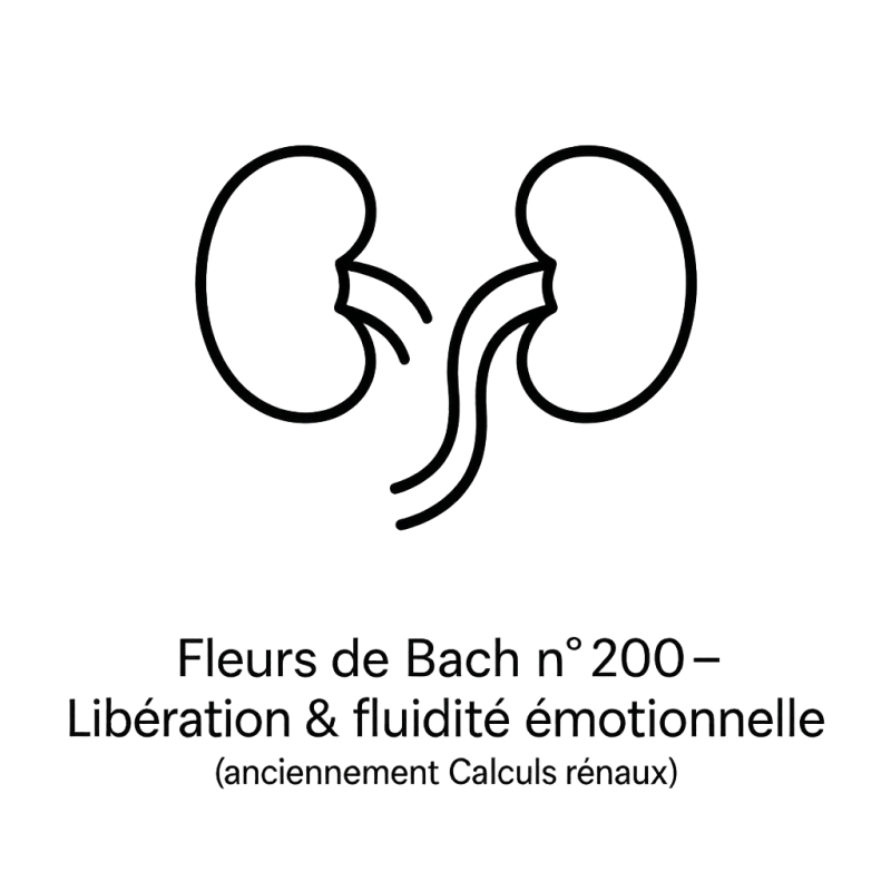 Fleurs de Bach n°200 – Libération & fluidité émotionnelle (anciennement « Calculs rénaux »).
