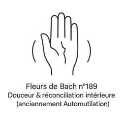 Fleurs de Bach n°189 – Douceur & réconciliation intérieure (anciennement « Automutilation »).
