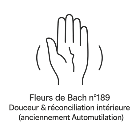 Fleurs de Bach n°189 – Douceur & réconciliation intérieure (anciennement « Automutilation »).